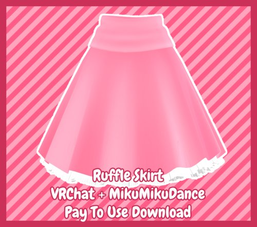 [VRChat + MMD] Ruffle Skirt [P2U DL]