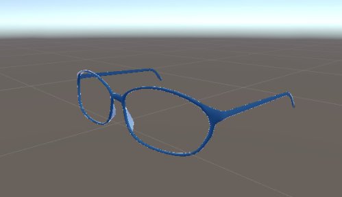 【VRChat想定】シンプルな細いフレームメガネ（3Dモデル）
