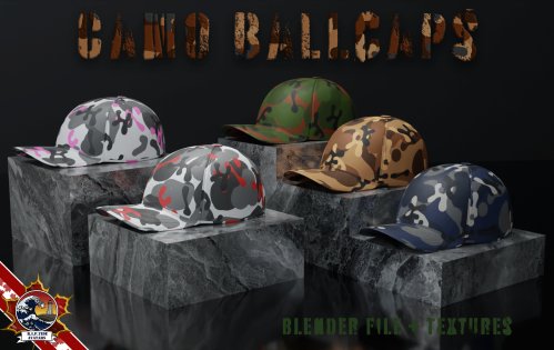 Military Camo Ballcap 5 Pack - Blender