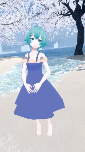 【VRChat想定】サマーワンピース　(薄荷ちゃん、Elise2ちゃん対応)