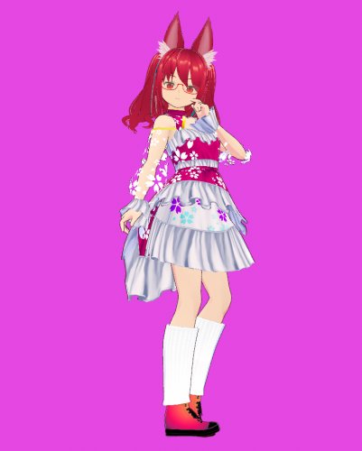 【VRoid Studio用コスチュームセット】桜ワンピースセット　Sakura Dress set