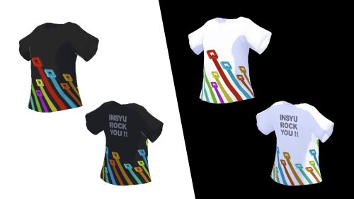 INSYU ROCK Tシャツ（白/黒）