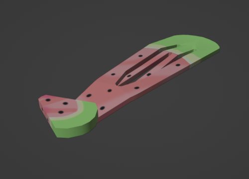 Pastel Watermelon Hairpin
