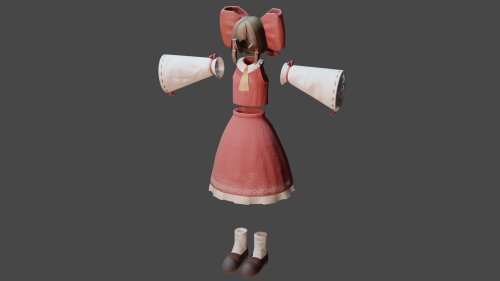 東方霊夢の服【3Dモデル】