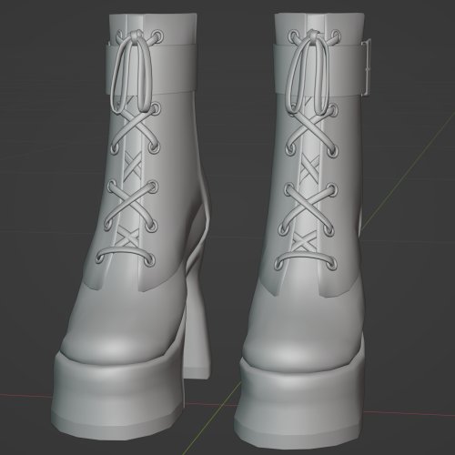 オリジナル3Dモデル『ショートブーツ』のblendファイル