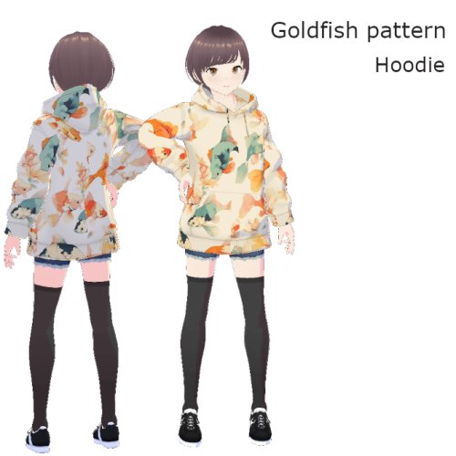 金魚柄パーカー02