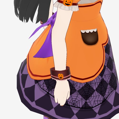ハロウィンカラーVROID衣装の腕飾り