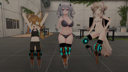 【VRChat想定・MA設定済み】4アバター対応 高機動義足