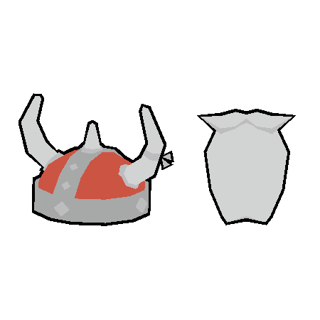 LowPoly Viking Helmet + Beard/ロポリばいきんぐ帽子＋ひげ
