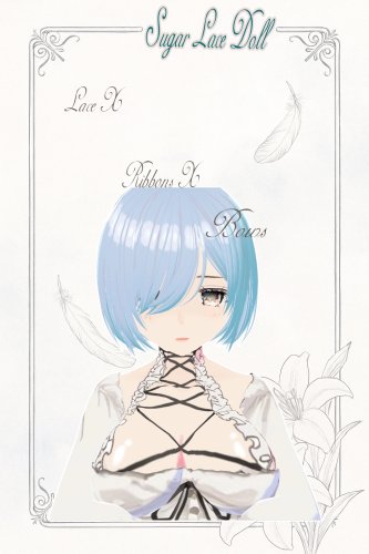【VRoid・VRChat対応】Sugar Lace Doll  甘くてちょっぴりセクシーなレースドール衣装