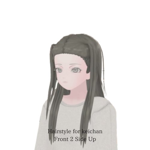 【Hairstyle for keichan】Front 2 Side Up