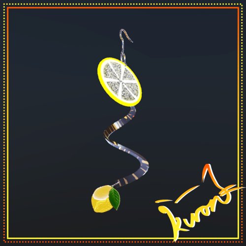 【3Dモデル】レモンイヤリング・ピアス（Physbone・MA設定済）